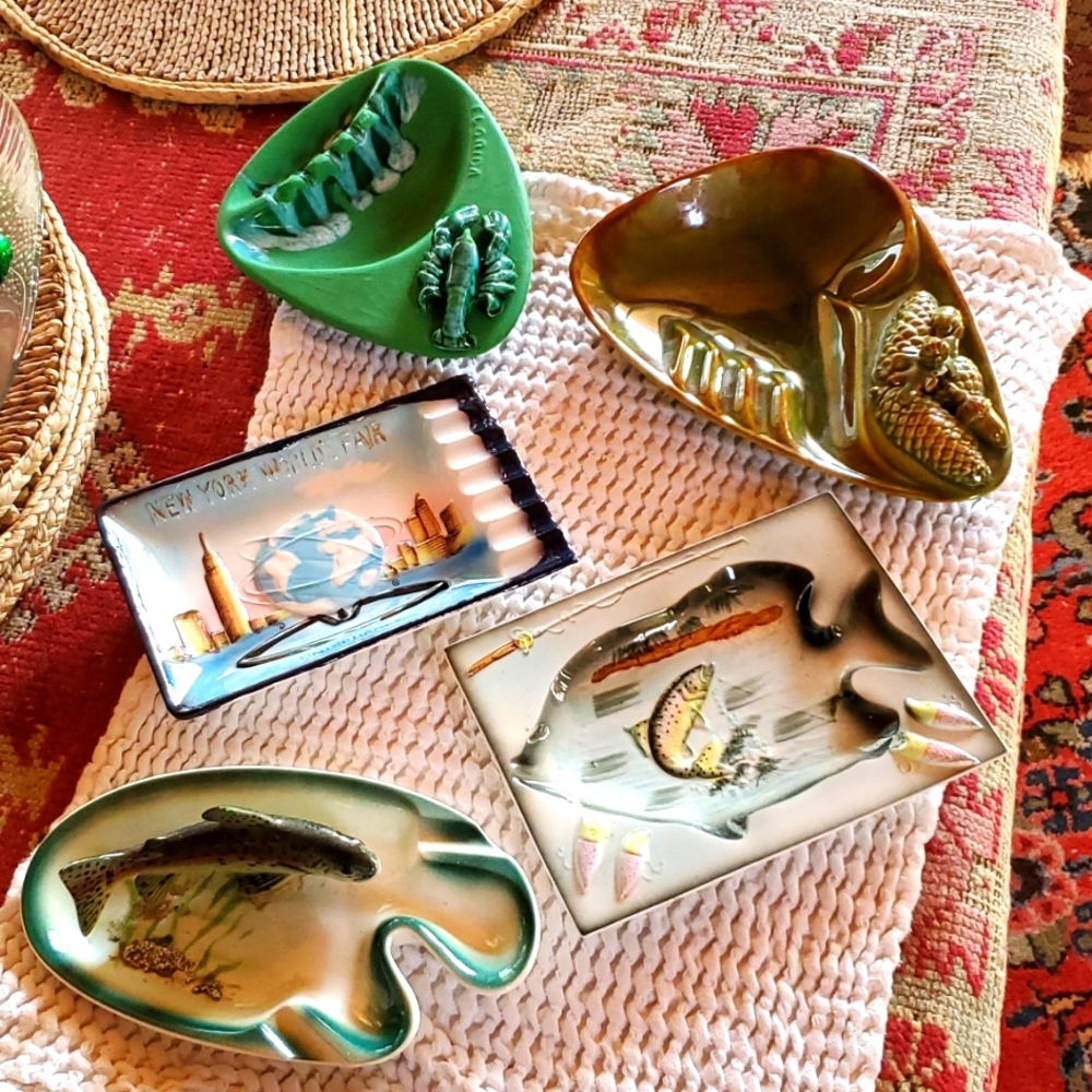 💥SOLD💥Occupied Japan Hand Crafted Trout Dish/Ashtray - Picture 8 of 13